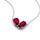 5 - Zemi 1.90 ctw Pear Shape Lab Grown Ruby (7x5 mm) Toi Et Moi Pendant Necklace 