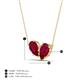 4 - Zemi 1.90 ctw Pear Shape Lab Grown Ruby (7x5 mm) Toi Et Moi Pendant Necklace 