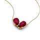 5 - Zemi 1.90 ctw Pear Shape Lab Grown Ruby (7x5 mm) Toi Et Moi Pendant Necklace 