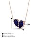 4 - Zemi 1.80 ctw Pear Shape Lab Grown Blue Sapphire (7x5 mm) Toi Et Moi Pendant Necklace 