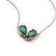 5 - Zemi 1.72 ctw Pear Shape Created Alexandrite (7x5 mm) Toi Et Moi Pendant Necklace 