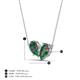 4 - Zemi 1.72 ctw Pear Shape Created Alexandrite (7x5 mm) Toi Et Moi Pendant Necklace 