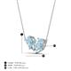 4 - Zemi 1.20 ctw Pear Shape Aquamarine (7x5 mm) Toi Et Moi Pendant Necklace 