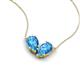 5 - Zemi 1.70 ctw Pear Shape Blue Topaz (7x5 mm) Toi Et Moi Pendant Necklace 