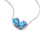 5 - Zemi 1.70 ctw Pear Shape Blue Topaz (7x5 mm) Toi Et Moi Pendant Necklace 