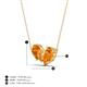 4 - Zemi 1.30 ctw Pear Shape Citrine (7x5 mm) Toi Et Moi Pendant Necklace 
