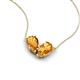5 - Zemi 1.30 ctw Pear Shape Citrine (7x5 mm) Toi Et Moi Pendant Necklace 