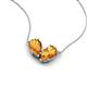 5 - Zemi 1.30 ctw Pear Shape Citrine (7x5 mm) Toi Et Moi Pendant Necklace 
