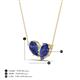 4 - Zemi 1.20 ctw Pear Shape Iolite (7x5 mm) Toi Et Moi Pendant Necklace 