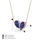 4 - Zemi 1.20 ctw Pear Shape Iolite (7x5 mm) Toi Et Moi Pendant Necklace 