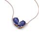 5 - Zemi 1.20 ctw Pear Shape Iolite (7x5 mm) Toi Et Moi Pendant Necklace 