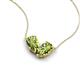 5 - Zemi 1.60 ctw Pear Shape Peridot (7x5 mm) Toi Et Moi Pendant Necklace 