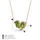 4 - Zemi 1.60 ctw Pear Shape Peridot (7x5 mm) Toi Et Moi Pendant Necklace 