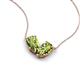 5 - Zemi 1.60 ctw Pear Shape Peridot (7x5 mm) Toi Et Moi Pendant Necklace 