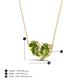 4 - Zemi 1.60 ctw Pear Shape Peridot (7x5 mm) Toi Et Moi Pendant Necklace 