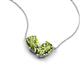 5 - Zemi 1.60 ctw Pear Shape Peridot (7x5 mm) Toi Et Moi Pendant Necklace 