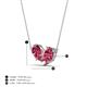 4 - Zemi 1.40 ctw Pear Shape Pink Tourmaline (7x5 mm) Toi Et Moi Pendant Necklace 