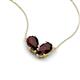 5 - Zemi 1.80 ctw Pear Shape Red Garnet (7x5 mm) Toi Et Moi Pendant Necklace 