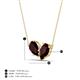 4 - Zemi 1.80 ctw Pear Shape Red Garnet (7x5 mm) Toi Et Moi Pendant Necklace 