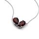 5 - Zemi 1.80 ctw Pear Shape Red Garnet (7x5 mm) Toi Et Moi Pendant Necklace 