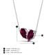 4 - Zemi 1.80 ctw Pear Shape Rhodolite Garnet (7x5 mm) Toi Et Moi Pendant Necklace 