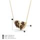 4 - Zemi 1.30 ctw Pear Shape Smoky Quartz (7x5 mm) Toi Et Moi Pendant Necklace 