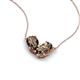 5 - Zemi 1.30 ctw Pear Shape Smoky Quartz (7x5 mm) Toi Et Moi Pendant Necklace 