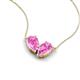 5 - Zemi 1.80 ctw Pear Shape Lab Grown Pink Sapphire (7x5 mm) Toi Et Moi Pendant Necklace 