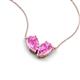 5 - Zemi 1.80 ctw Pear Shape Lab Grown Pink Sapphire (7x5 mm) Toi Et Moi Pendant Necklace 