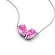 5 - Zemi 1.80 ctw Pear Shape Lab Grown Pink Sapphire (7x5 mm) Toi Et Moi Pendant Necklace 