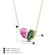 4 - Zemi 1.76 ctw Pear Shape Created Pink Sapphire and Created Alexandrite (7x5 mm) Toi Et Moi Pendant Necklace 