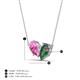 4 - Zemi 1.76 ctw Pear Shape Created Pink Sapphire and Created Alexandrite (7x5 mm) Toi Et Moi Pendant Necklace 