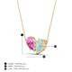 4 - Zemi 1.25 ctw Pear Shape Created Pink Sapphire and Opal (7x5 mm) Toi Et Moi Pendant Necklace 