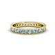 1 - Livia 2.00 mm Aquamarine and Diamond Eternity Band 