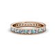 1 - Livia 2.00 mm Aquamarine and Diamond Eternity Band 
