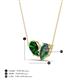 4 - Zemi 1.66 ctw Pear Shape Lab Grown Emerald and Created Alexandrite (7x5 mm) Toi Et Moi Pendant Necklace 