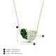 4 - Zemi 1.15 ctw Pear Shape Lab Grown Emerald and Opal (7x5 mm) Toi Et Moi Pendant Necklace 
