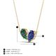 4 - Zemi 1.46 ctw Pear Shape Created Alexandrite and Iolite (7x5 mm) Toi Et Moi Pendant Necklace 