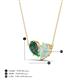 4 - Zemi 1.21 ctw Pear Shape Created Alexandrite and Opal (7x5 mm) Toi Et Moi Pendant Necklace 