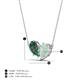 4 - Zemi 1.21 ctw Pear Shape Created Alexandrite and Opal (7x5 mm) Toi Et Moi Pendant Necklace 