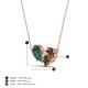 4 - Zemi 1.51 ctw Pear Shape Created Alexandrite and Smoky Quartz (7x5 mm) Toi Et Moi Pendant Necklace 