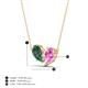 4 - Zemi 1.76 ctw Pear Shape Created Alexandrite and Lab Grown Pink Sapphire (7x5 mm) Toi Et Moi Pendant Necklace 