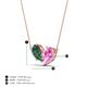 4 - Zemi 1.76 ctw Pear Shape Created Alexandrite and Lab Grown Pink Sapphire (7x5 mm) Toi Et Moi Pendant Necklace 