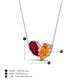 4 - Zemi 1.60 ctw Pear Shape Lab Grown Ruby and Citrine (7x5 mm) Toi Et Moi Pendant Necklace 