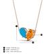 4 - Zemi 1.00 ctw Pear Shape Turquoise and Citrine (7x5 mm) Toi Et Moi Pendant Necklace 