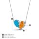 4 - Zemi 1.00 ctw Pear Shape Turquoise and Citrine (7x5 mm) Toi Et Moi Pendant Necklace 