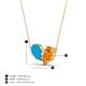 4 - Zemi 1.00 ctw Pear Shape Turquoise and Citrine (7x5 mm) Toi Et Moi Pendant Necklace 