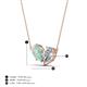 4 - Zemi 1.20 ctw Pear Shape Opal and Moissanite (7x5 mm) Toi Et Moi Pendant Necklace 