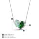4 - Zemi 1.15 ctw Pear Shape Opal and Lab Grown Emerald (7x5 mm) Toi Et Moi Pendant Necklace 