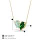 4 - Zemi 1.15 ctw Pear Shape Opal and Lab Grown Emerald (7x5 mm) Toi Et Moi Pendant Necklace 